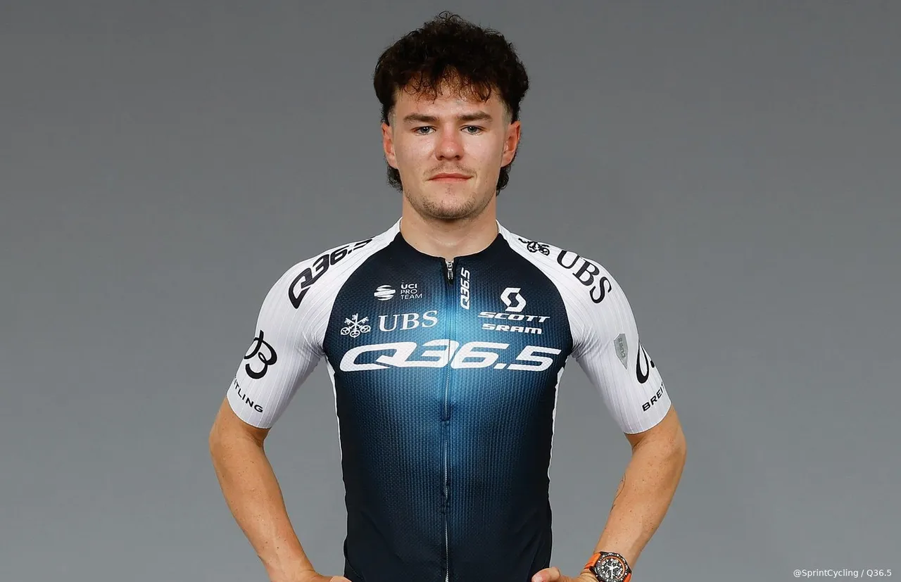 Joseph Pidcock in the kit of Q36.5 Pro Cycling