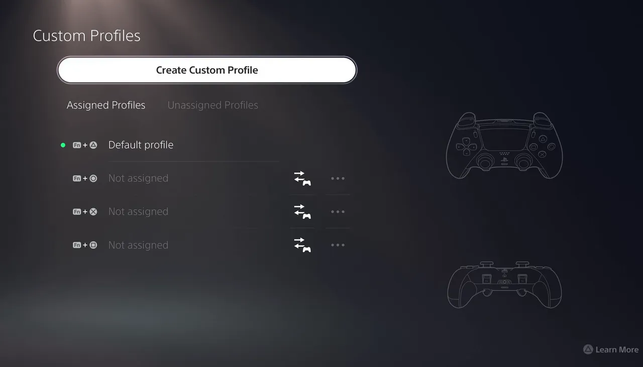 dualsense edge custom profiles enf1671463354