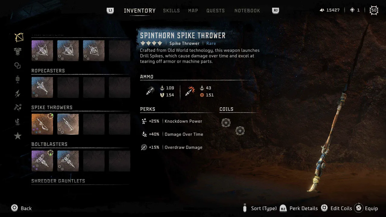 horzion forbidden west splinthorn spike throwerf1645099406
