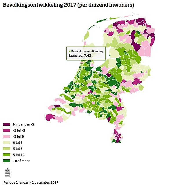 bevolkingsgroei zaanstad