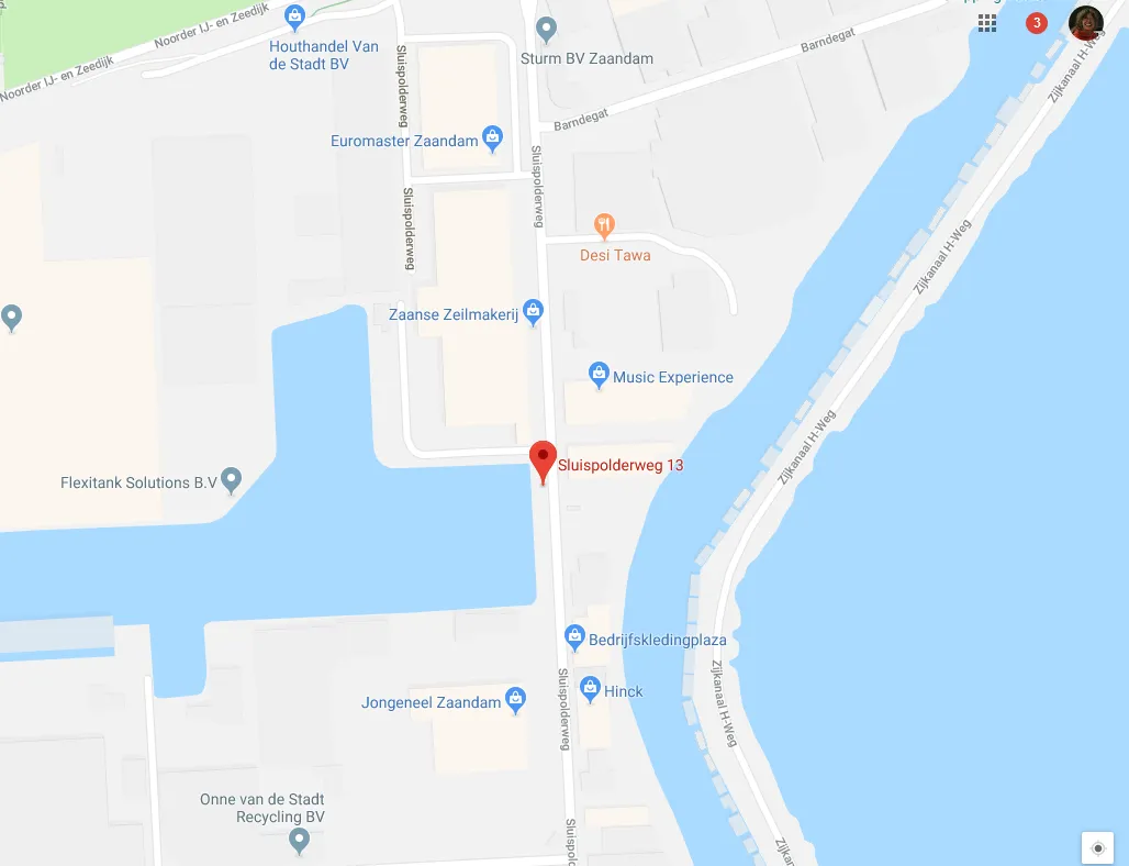 sluispolderweg kaart