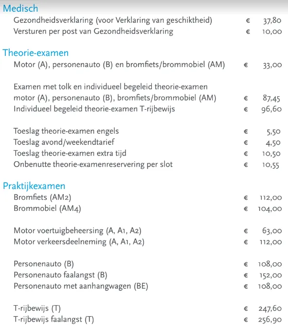 tarieven