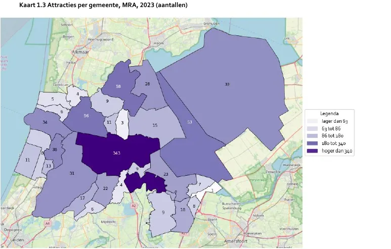 Bron:&nbsp; O&amp;S / attractiebestand MRA