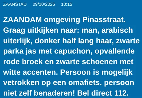 Oproep op Burgernet
