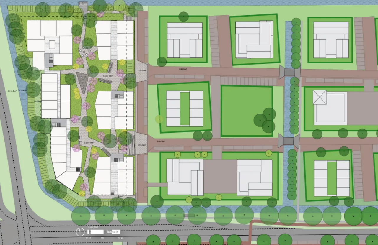 Een indicatie van het stedenbouwkundig plan. Bron: Gemeente Zaanstad
