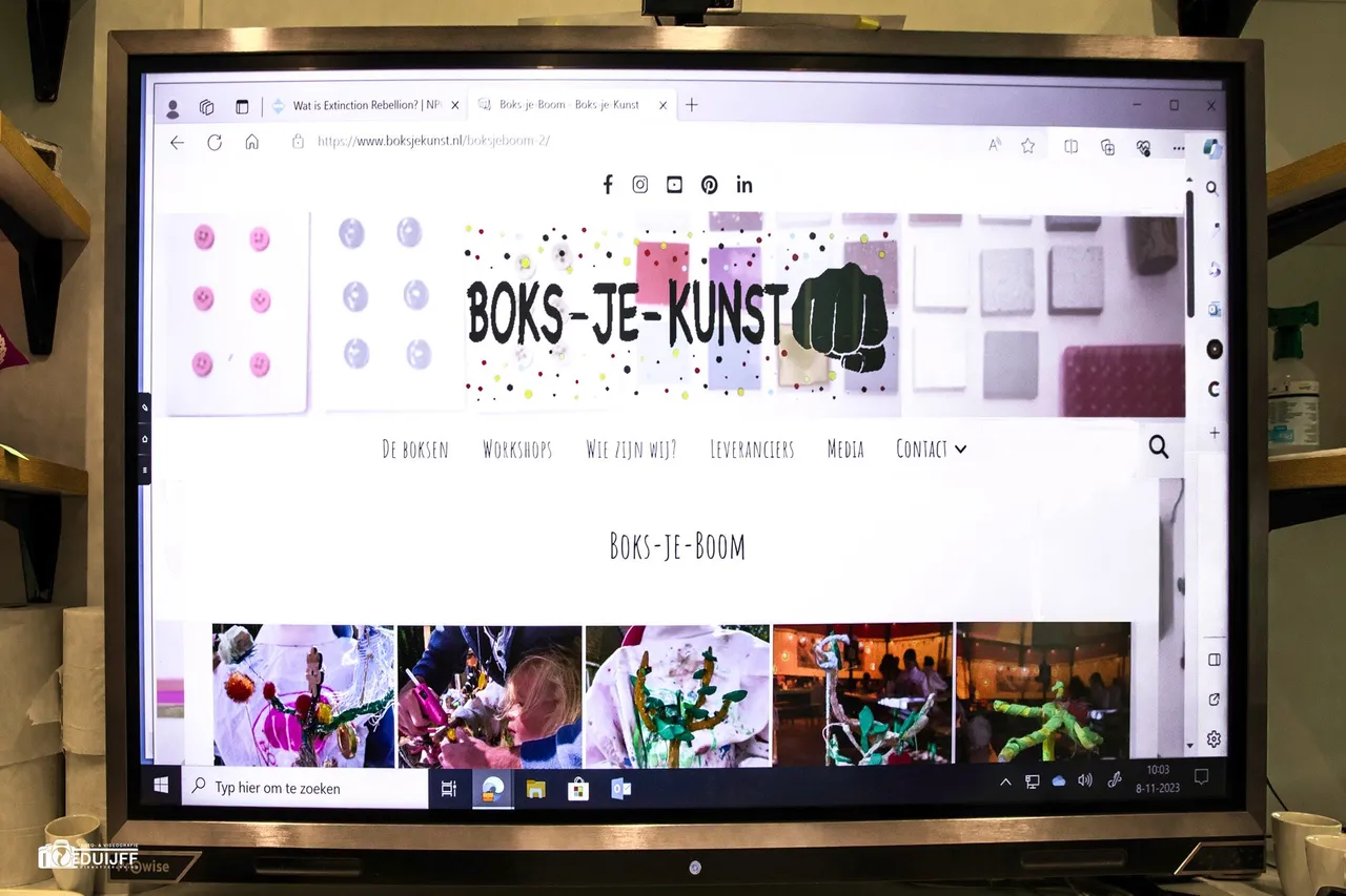 boks je kunst scherm