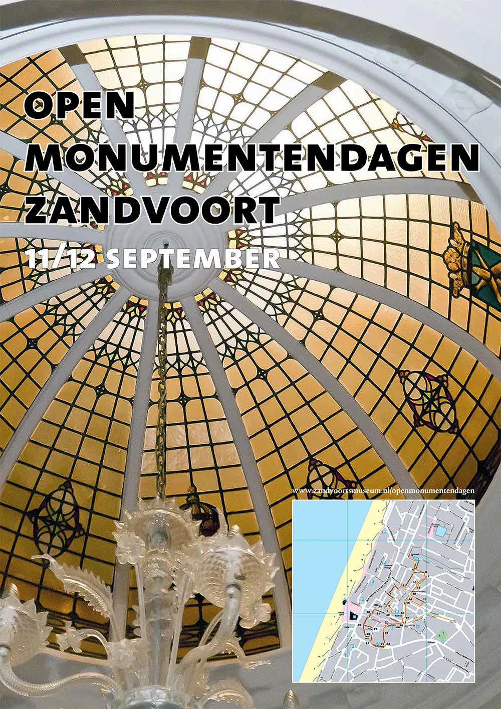 poster a3 met kaart en url