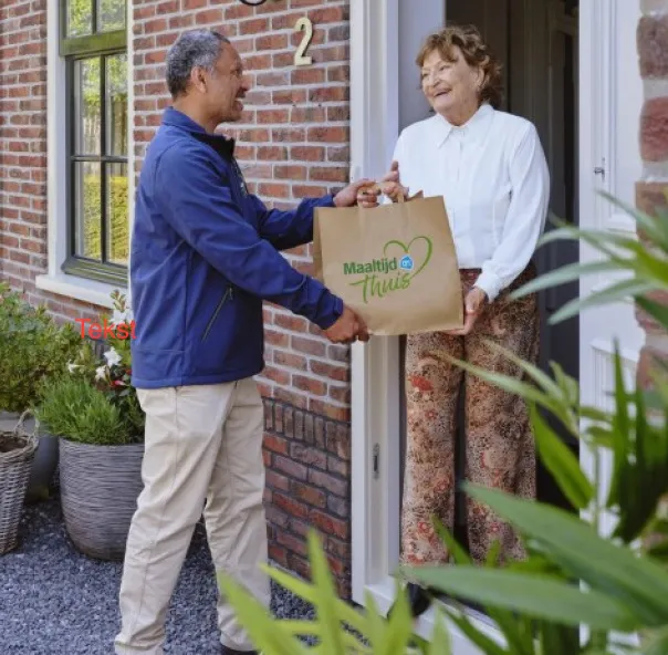 bezorger in actie