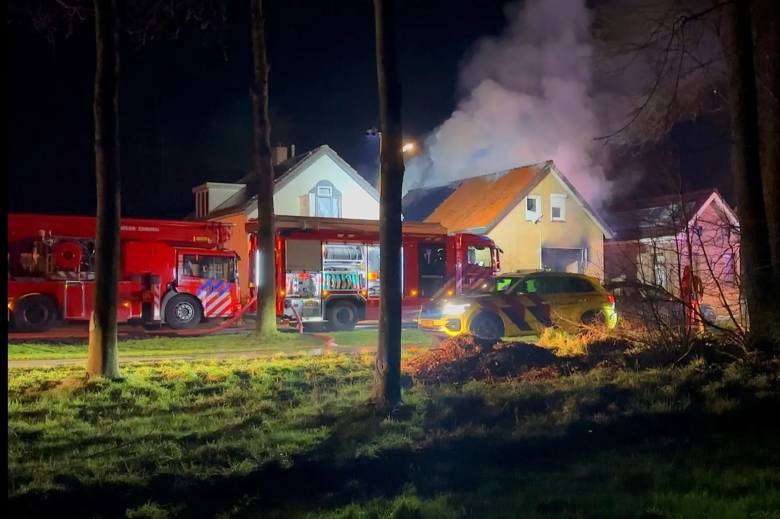 brand in woning in valthermond