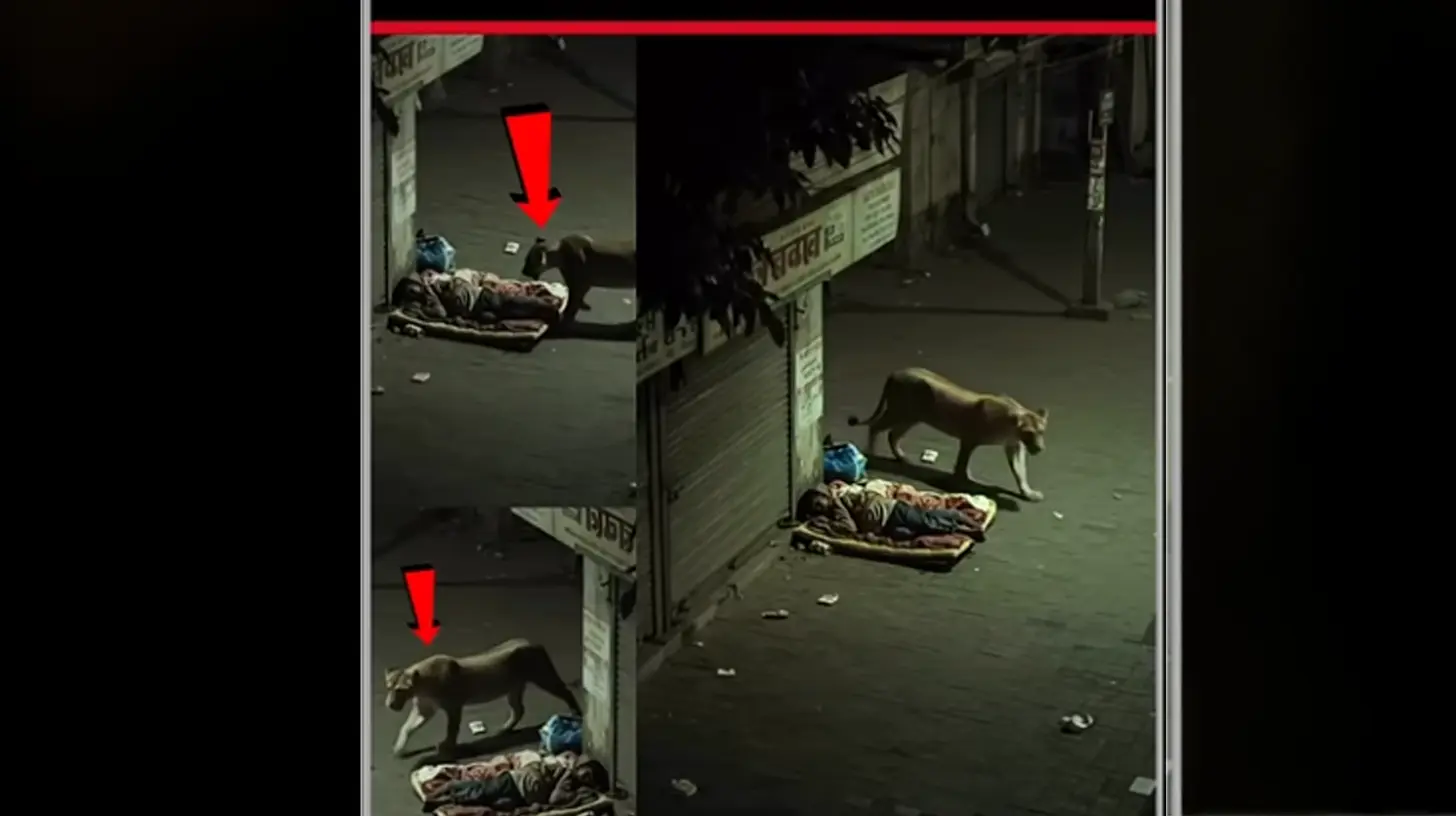 video van leeuw die slapende man spaart blijkt ai gegenereerd