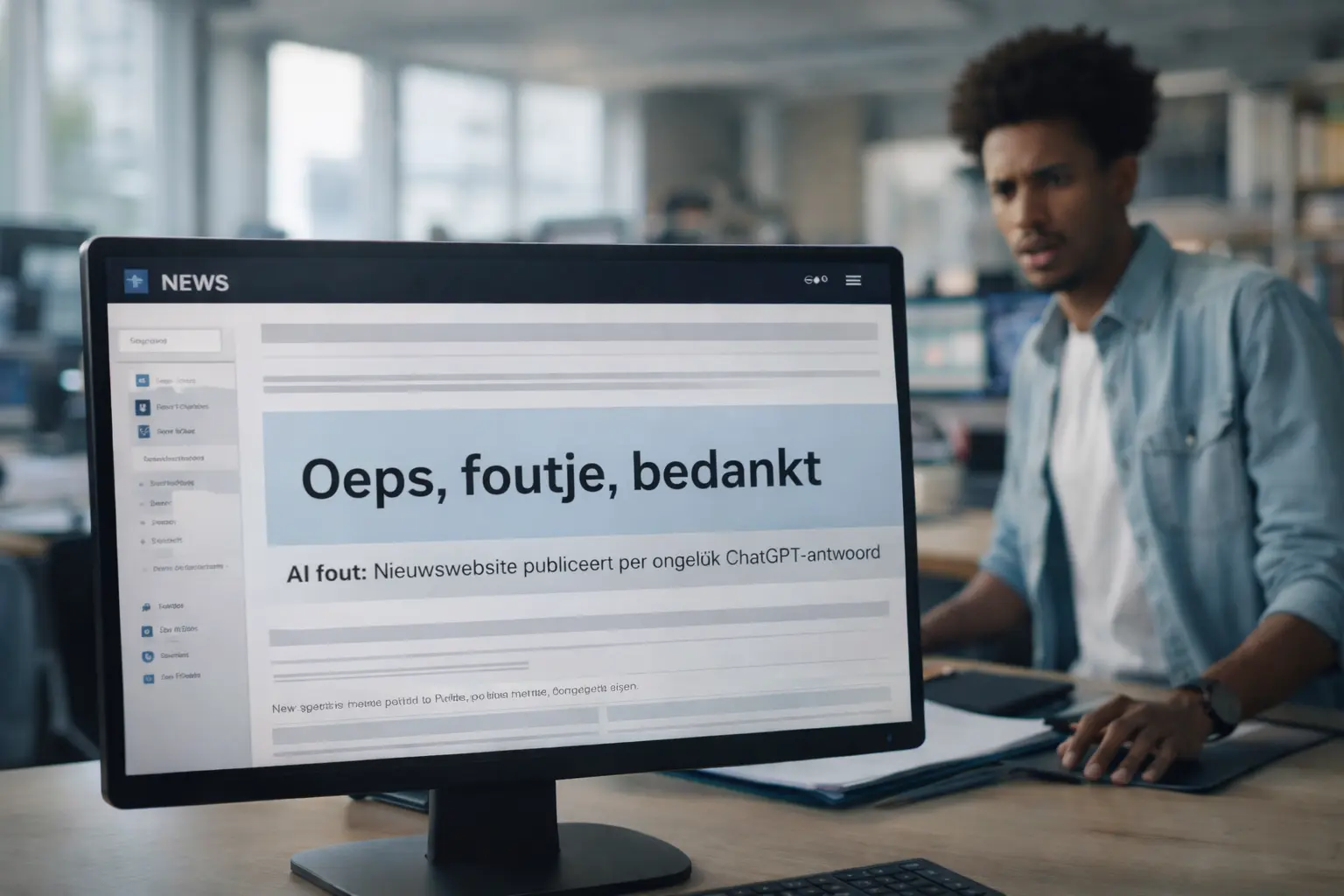 Nederlandse nieuwswebsite blundert met AI en publiceert antwoord als titel