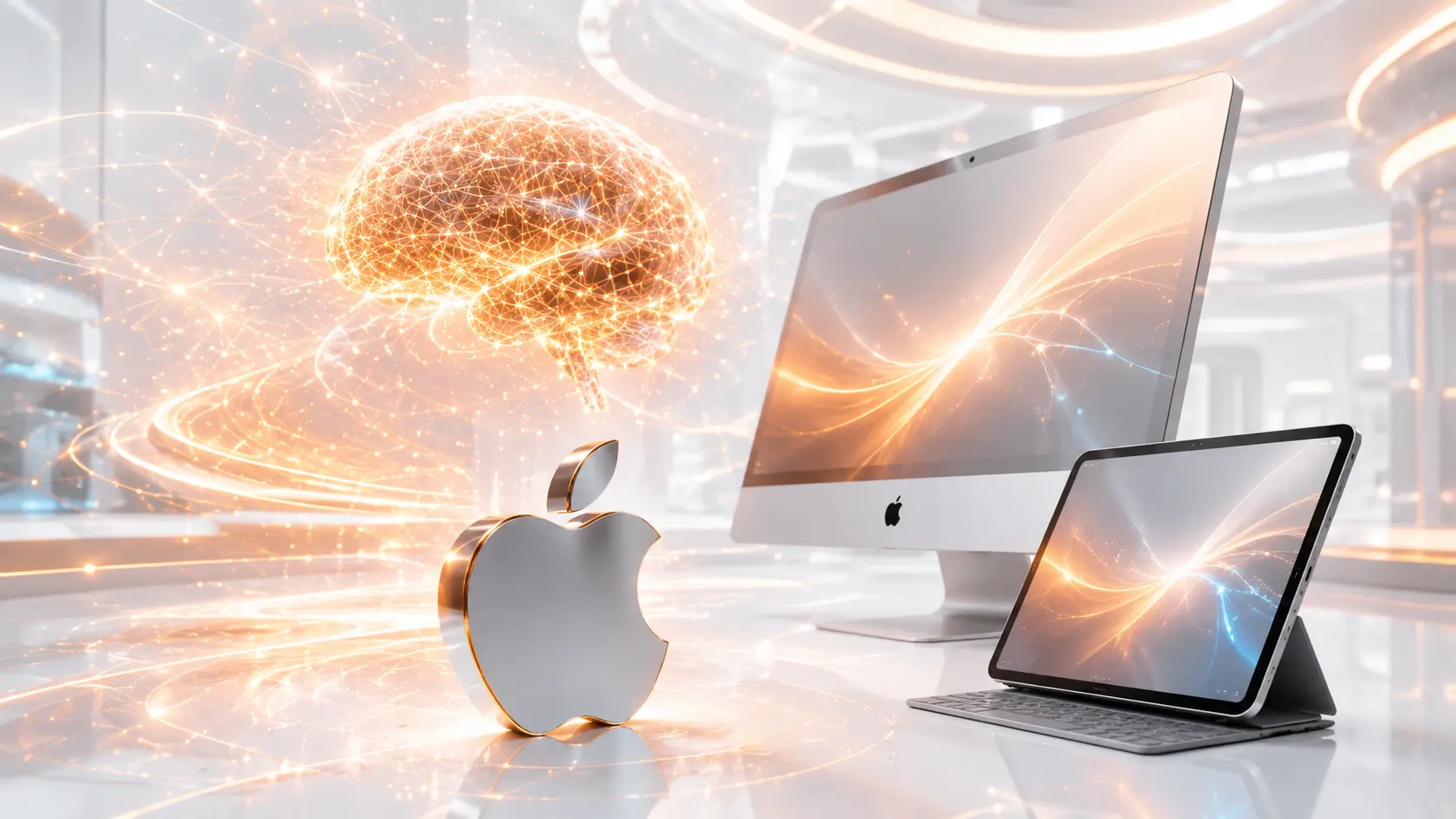 Apple AI, iMac, Tablet en meer op de afbeelding