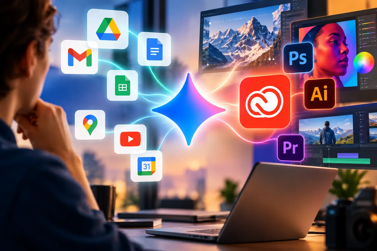 Gemini kan nu samenwerken met Adobe en meer apps wat werkt al in Nederland