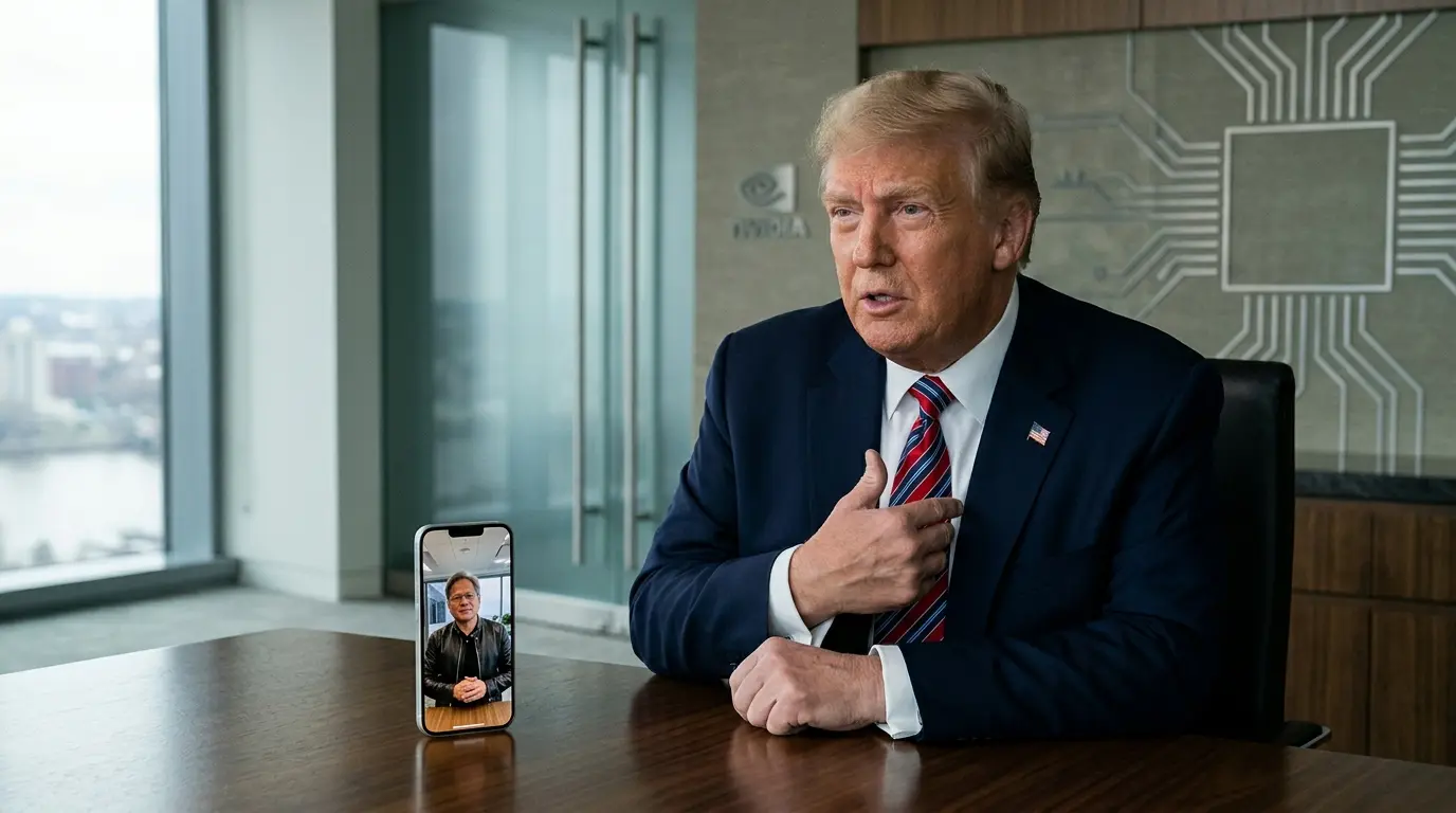 Trump Dismisses AI Doomsday Fears in Surprise Live Call With Nvidia Chief
