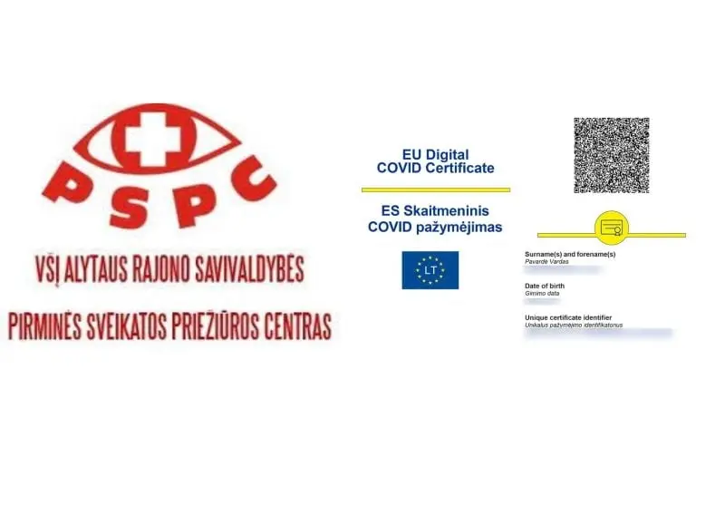 alytaus rajono pspc isduoda es skaitmenini covid pazymejima