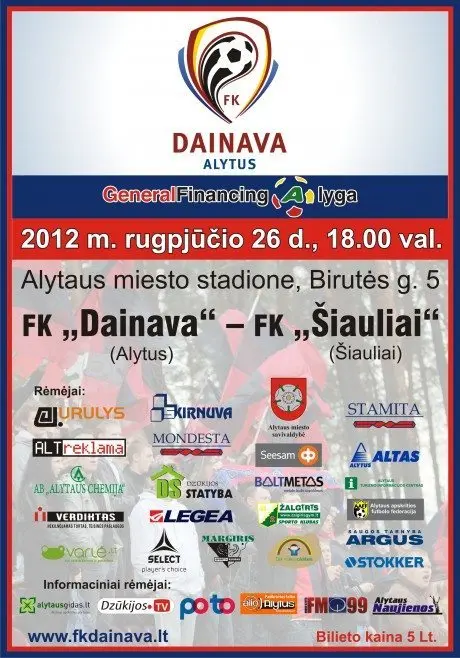 alytausgidas fkd12dainava siauliai