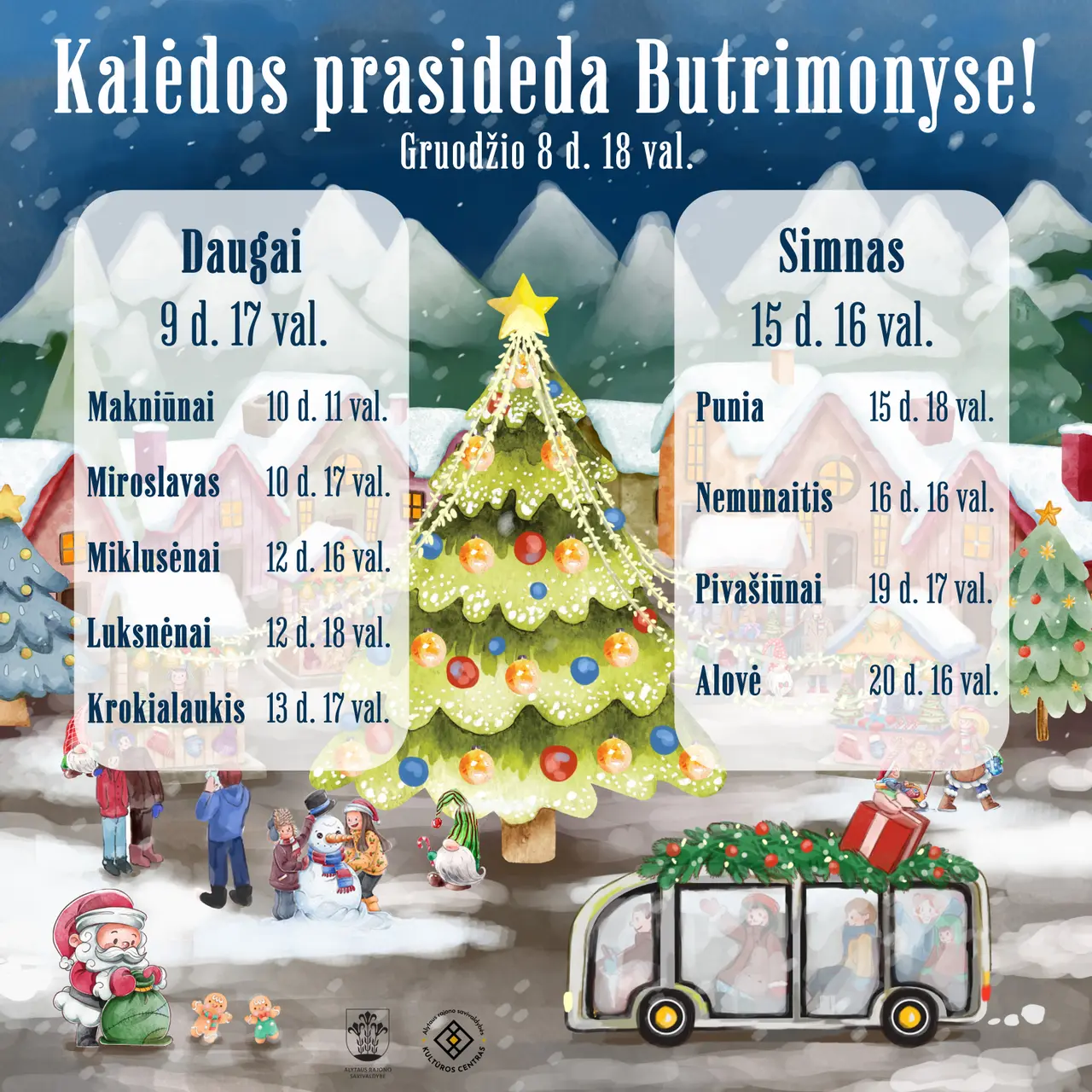 kaledos prasideda butrimonyse