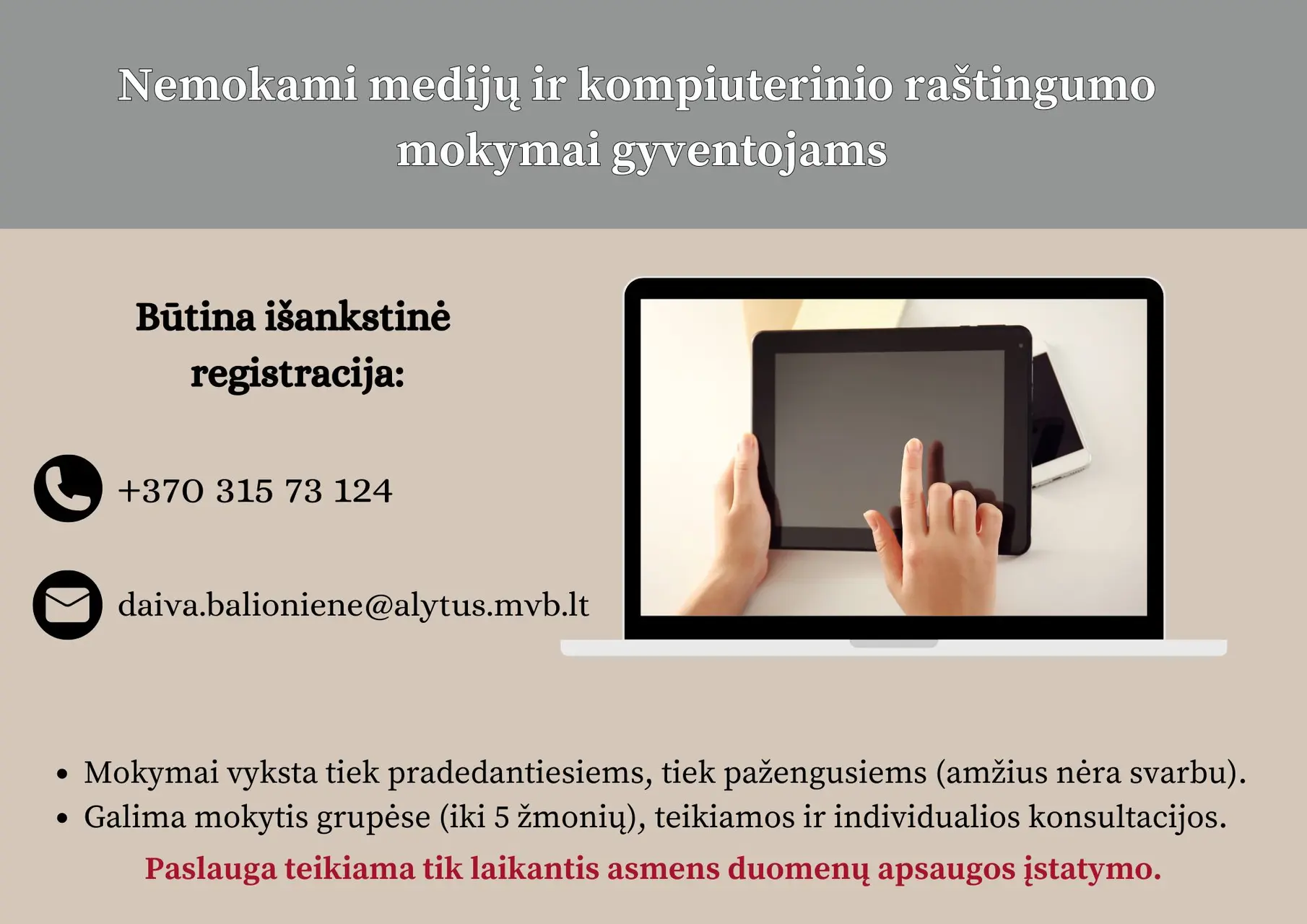 mokymai naujas