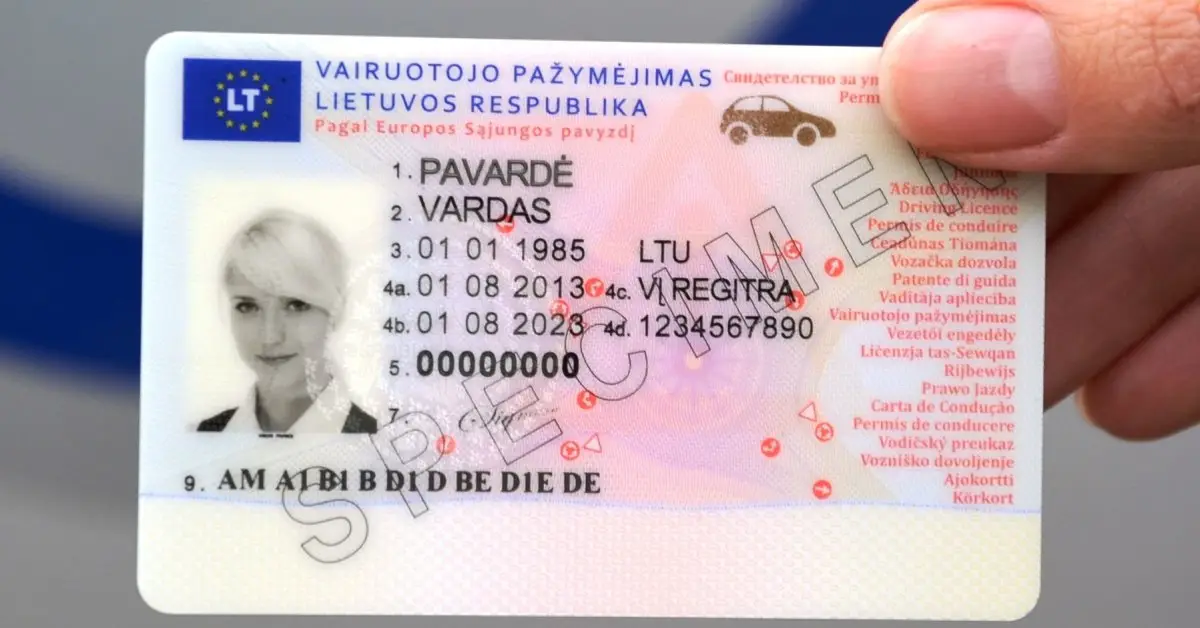 naujo pavyzdzio vairuotojo pazymejimas 572c4b63b9682