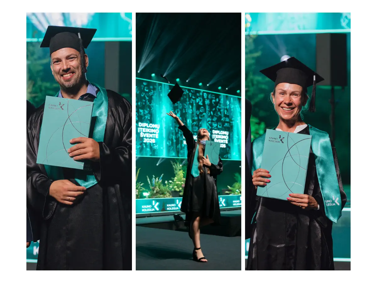 PAGR. Absolventams įteikti aukštojo mokslo diplomai,Alytus.Kauno_kolegija.2026.1