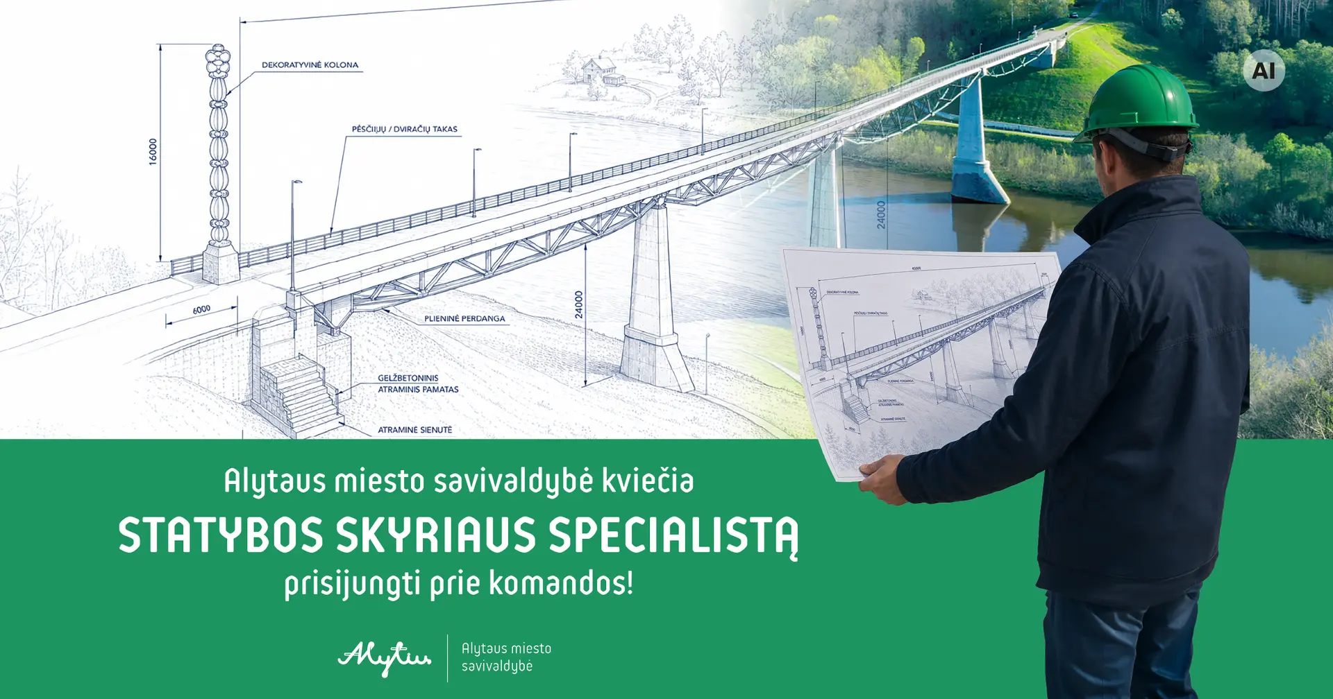 Statybų skyriaus skelbimas