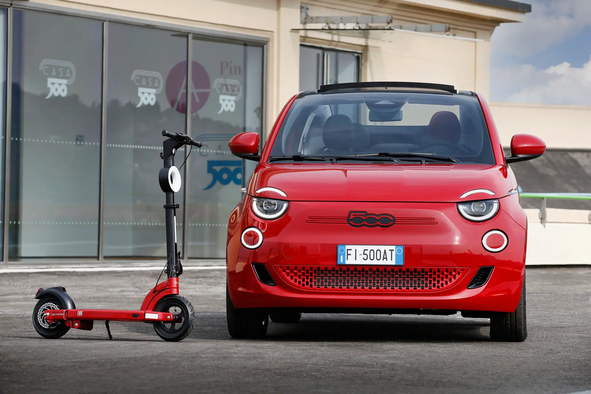 07 new fiat 500 red