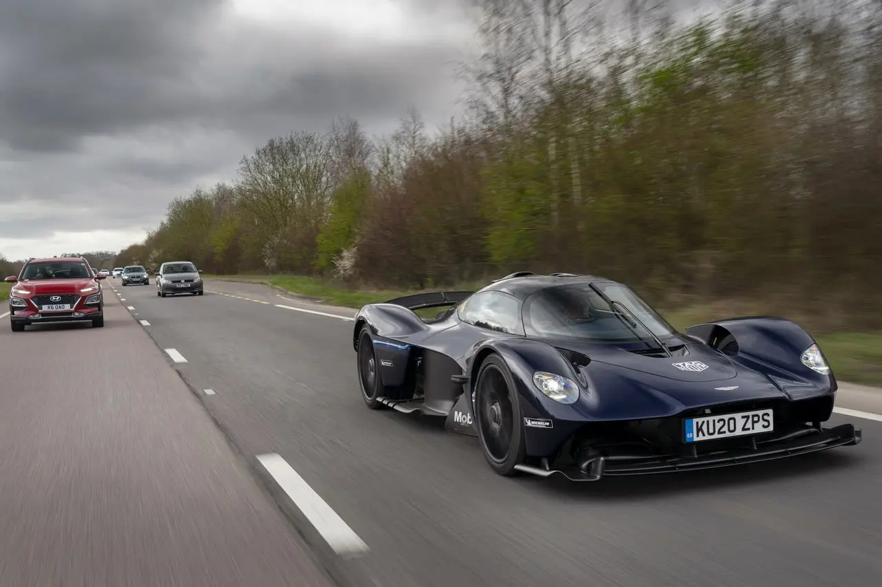 aston martin valkyrie on road test