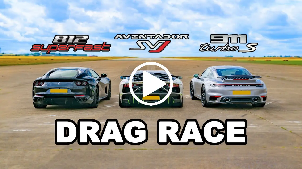 ferrari 812 superfast v lamborghini aventador svj v porsche 911 turbo s drag race thumbnail lb 1
