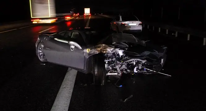ferrari f8 tributo incidente