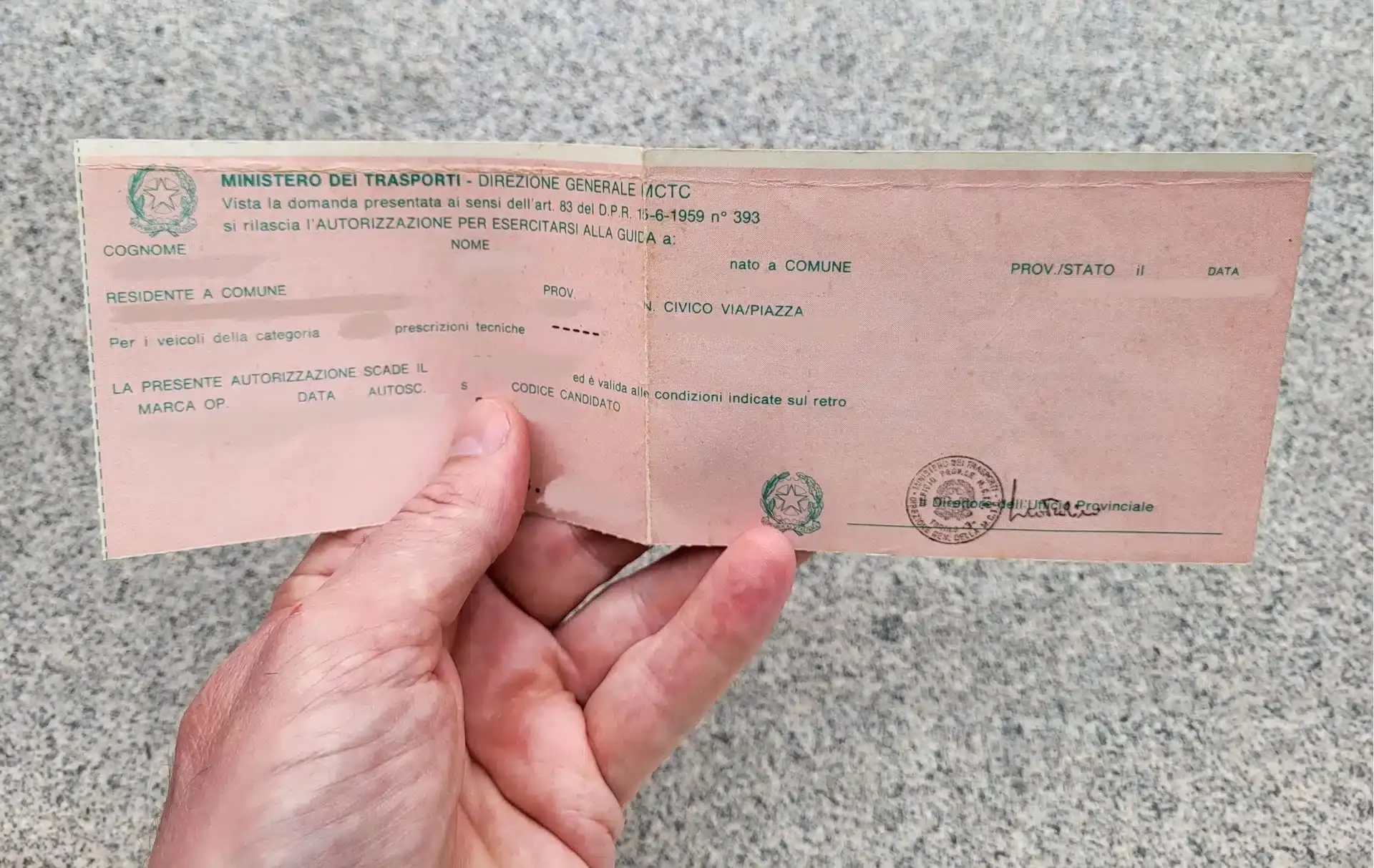 foglio rosa di guida autoapp