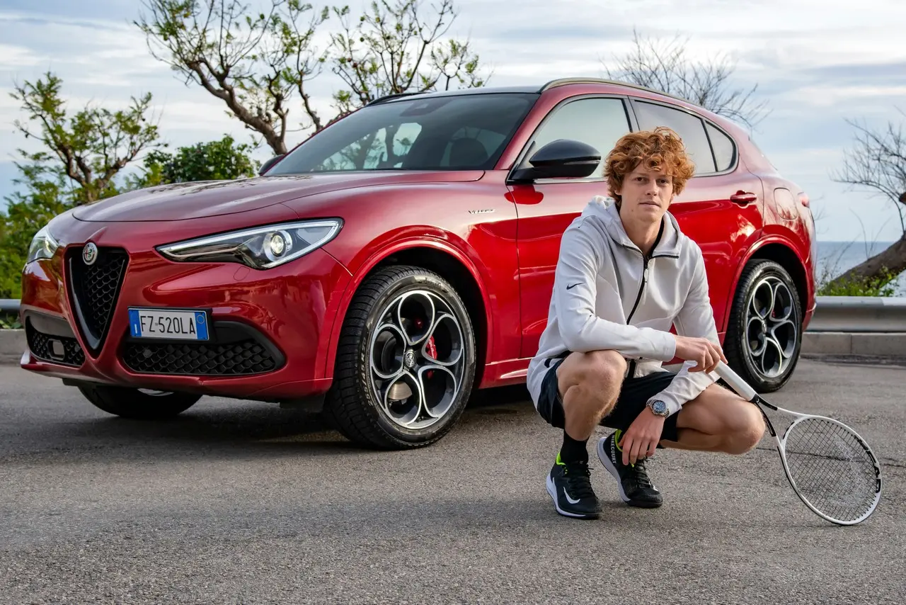 jannik sinner alfa romeo stelvio