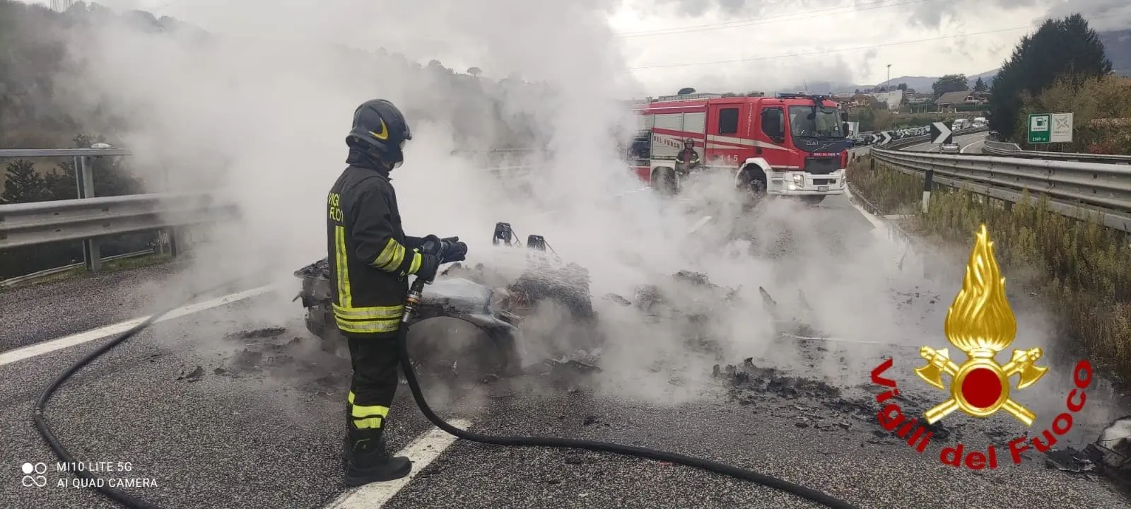 lamborghini in fiamme napoli distrutta