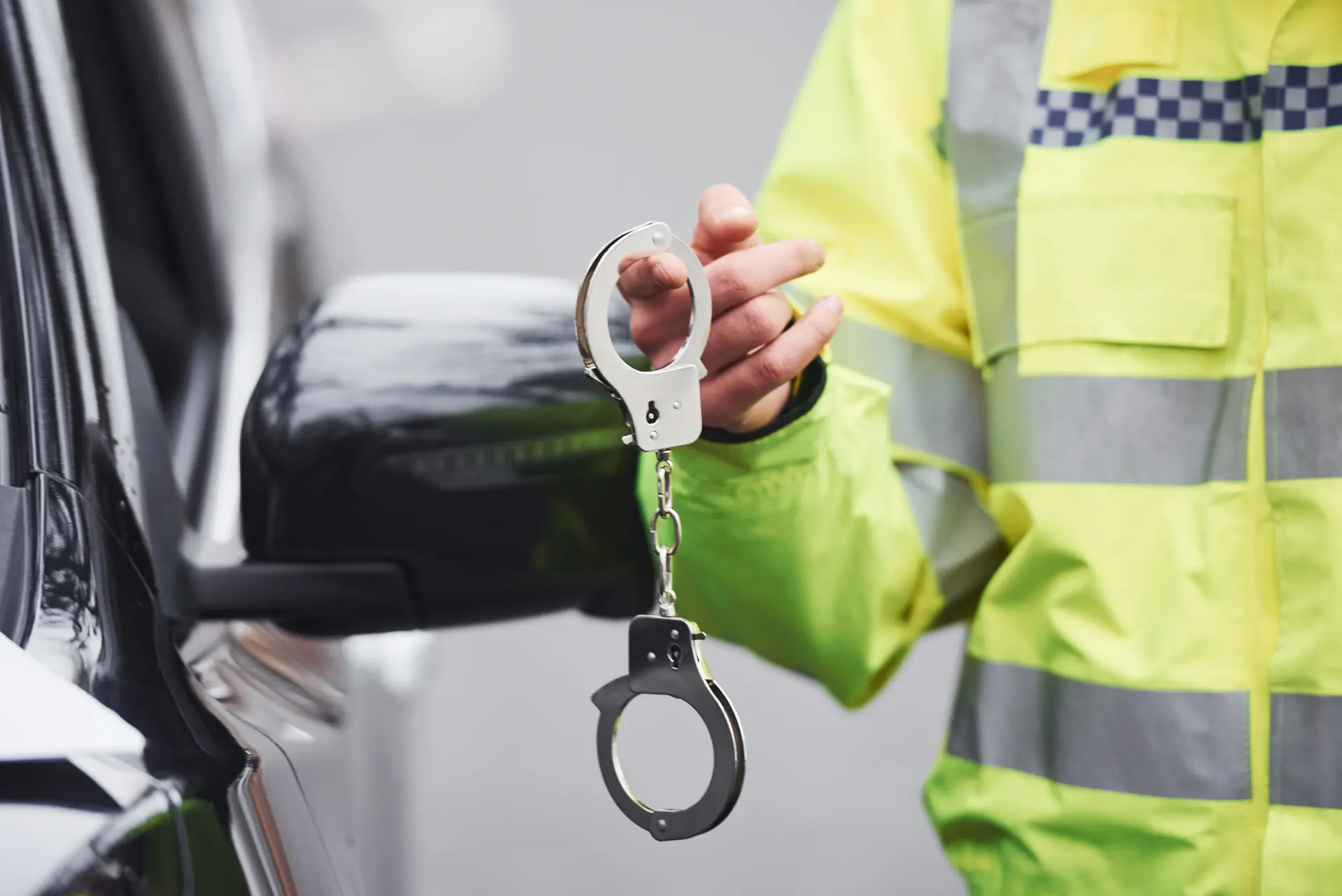 male police officer in green uniformstanding with zyykt2v