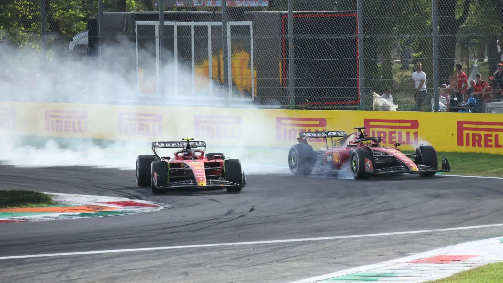 monza f1 2023 lotta leclerc sainz