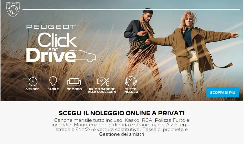 peugeot click and drive