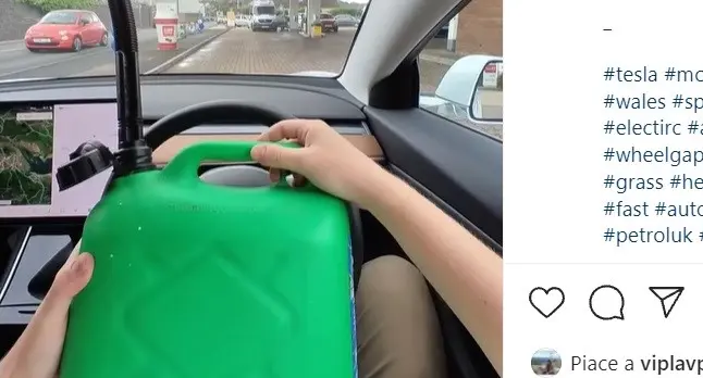 tesla fa benzina