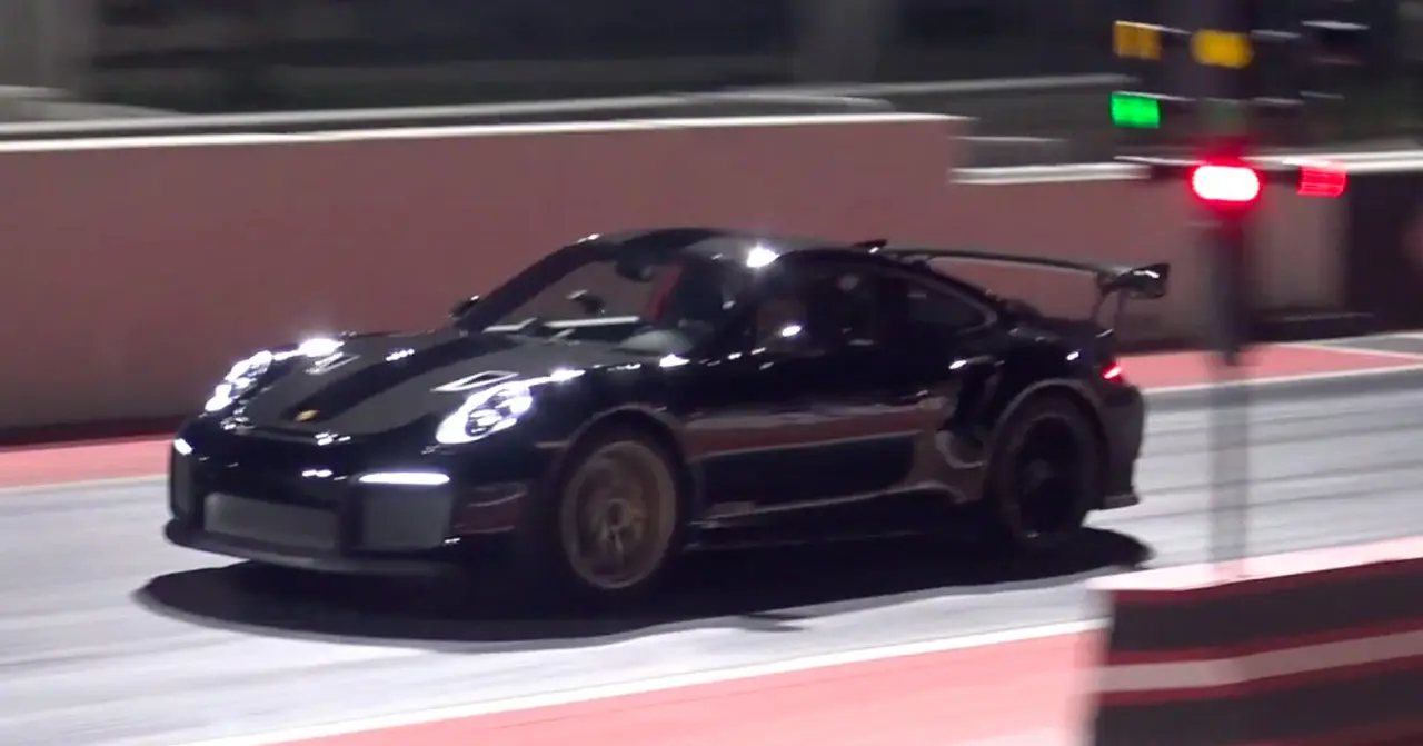 tuned porsche 911 gt2 rs does amazing 98s 1 4 mile run sets world record 1