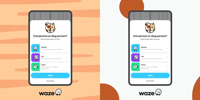 waze immagine sfondo gatto e cane