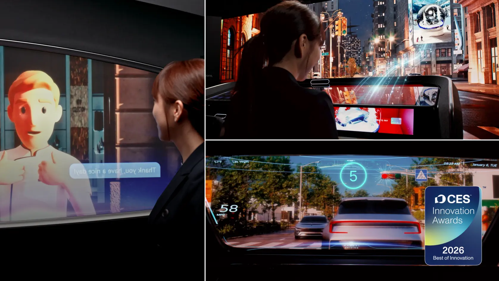 LG novità al CES Parabrezza magico