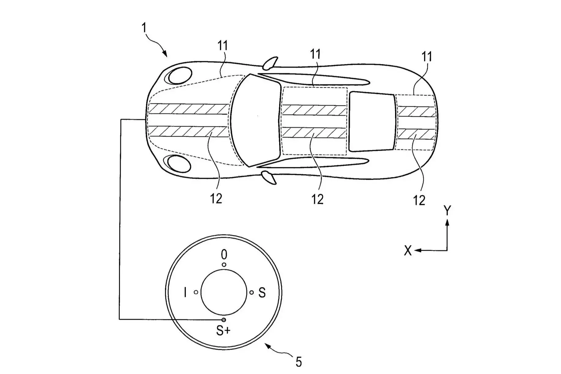 porsche-brevetto disegno tecnico del brevetto