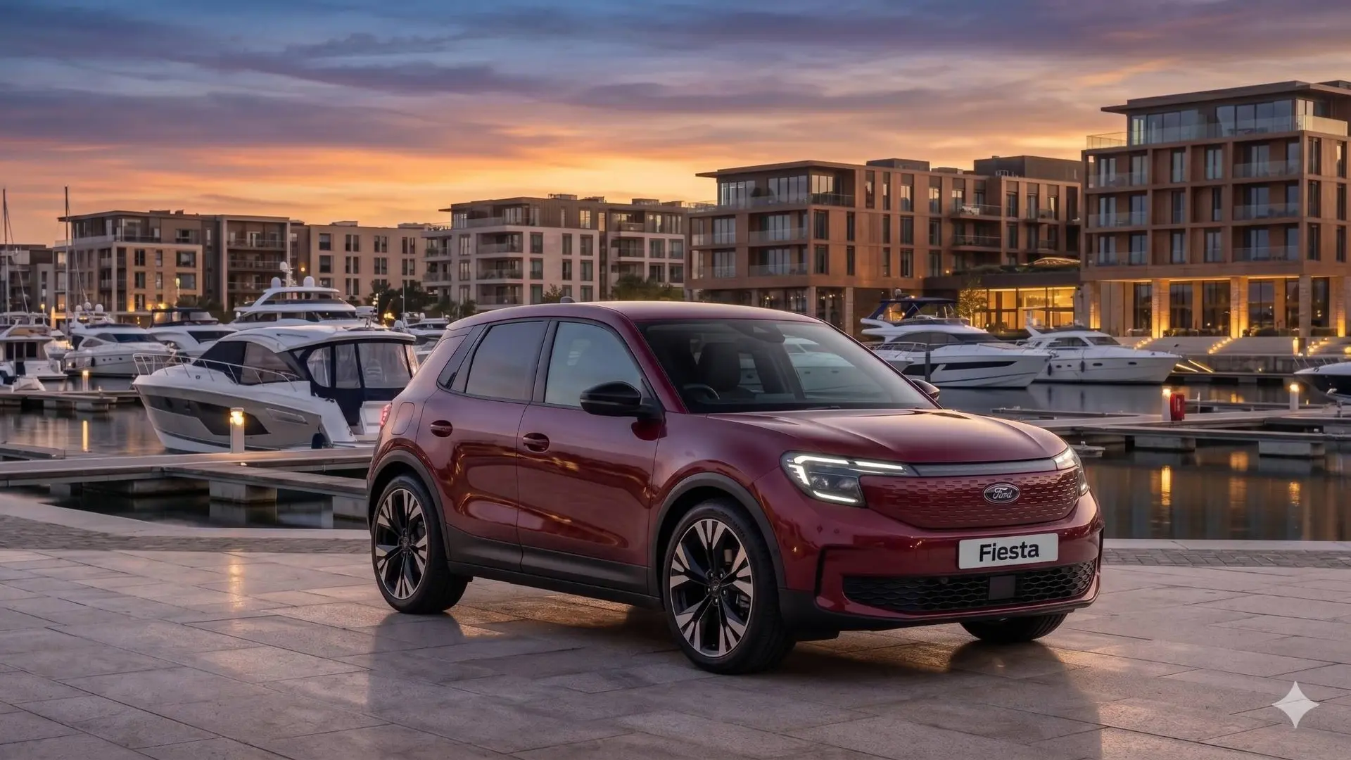 Render della Ford Fiesta che arriverà in futuro basata sulla renault 5 e-tech