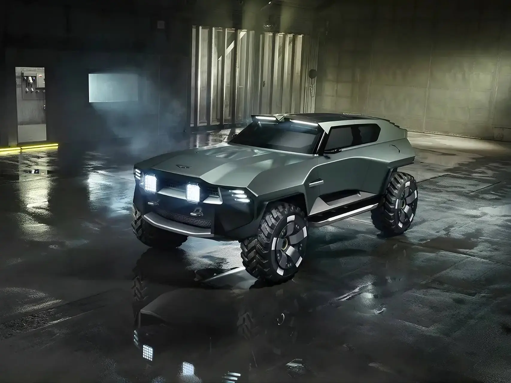 Nell'immagine si vede la Aston Martin Dreadnought vista dal davanti