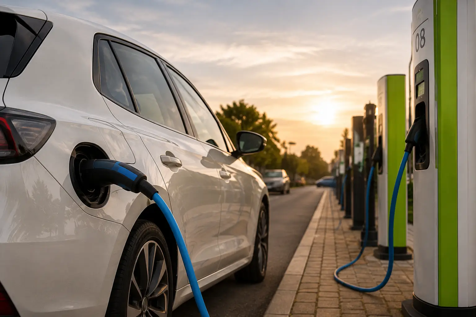 Elektrische auto bij laadpaal 08