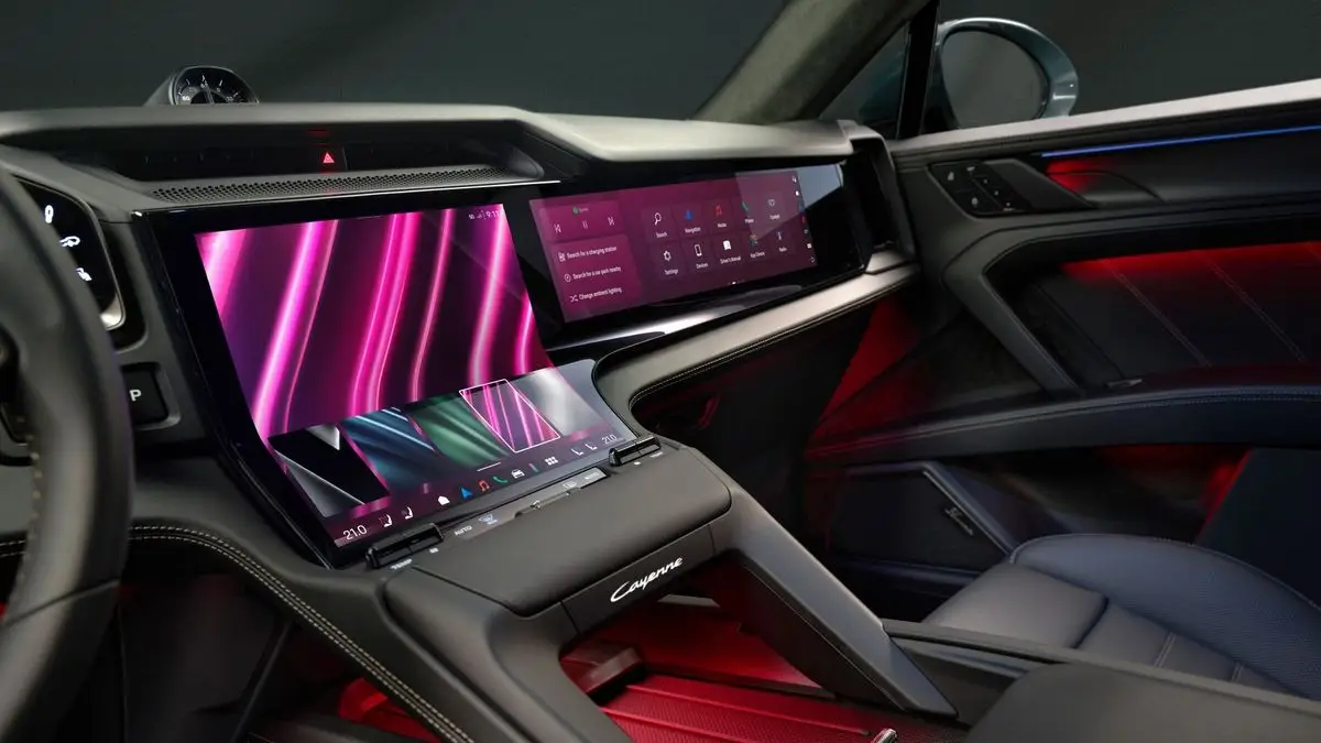 2027 porsche cayenne electric interior center touchscreen 1200x675