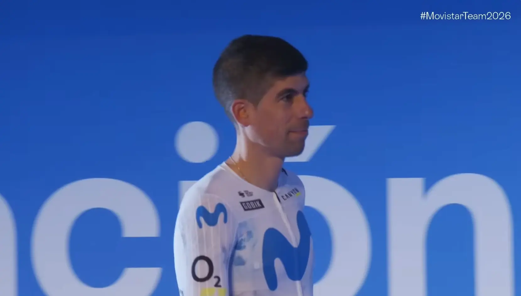 Nelson Oliveira, en la presentación de Movistar Team 2026.
