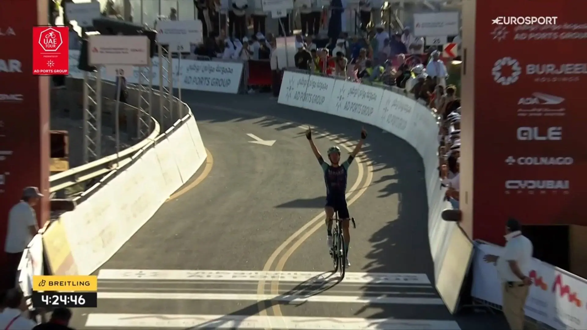 Antonio Tiberi gana la etapa 3 del UAE Tour 2026