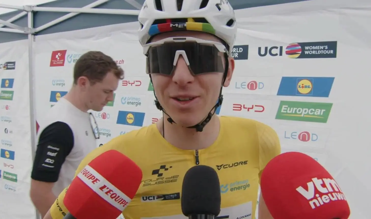 Tadej Pogacar en la Vuelta a Suiza 2026.