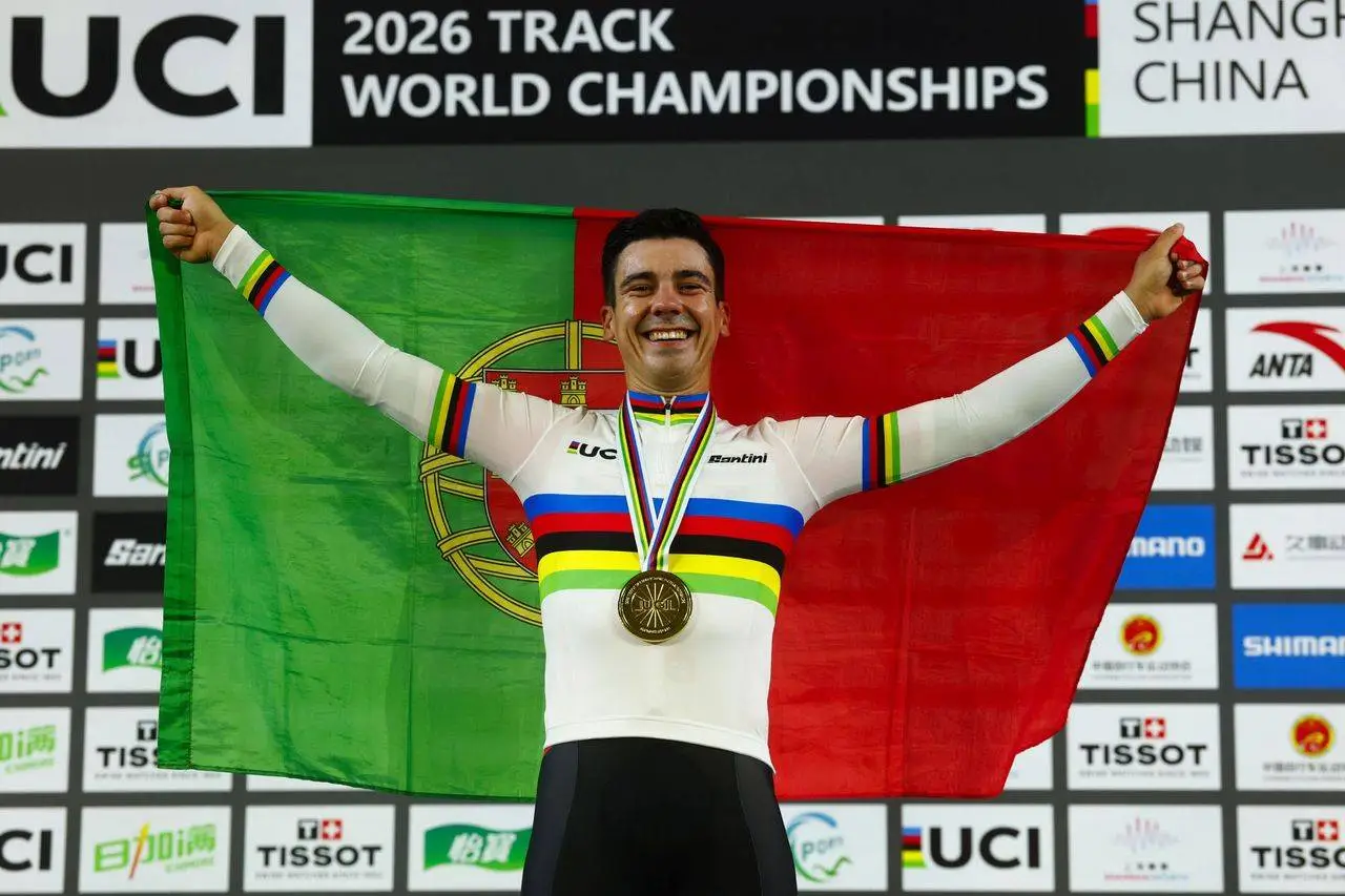 Iuri Leitao del Caja Rural vence el omnium del Mundial 2026 © Caja Rural : Sprint