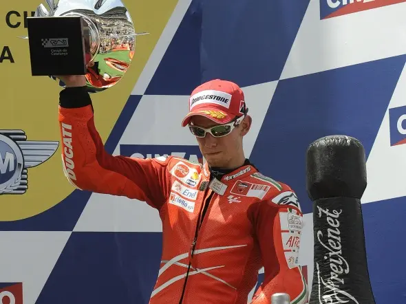 casey stoner barcellona podium 2009