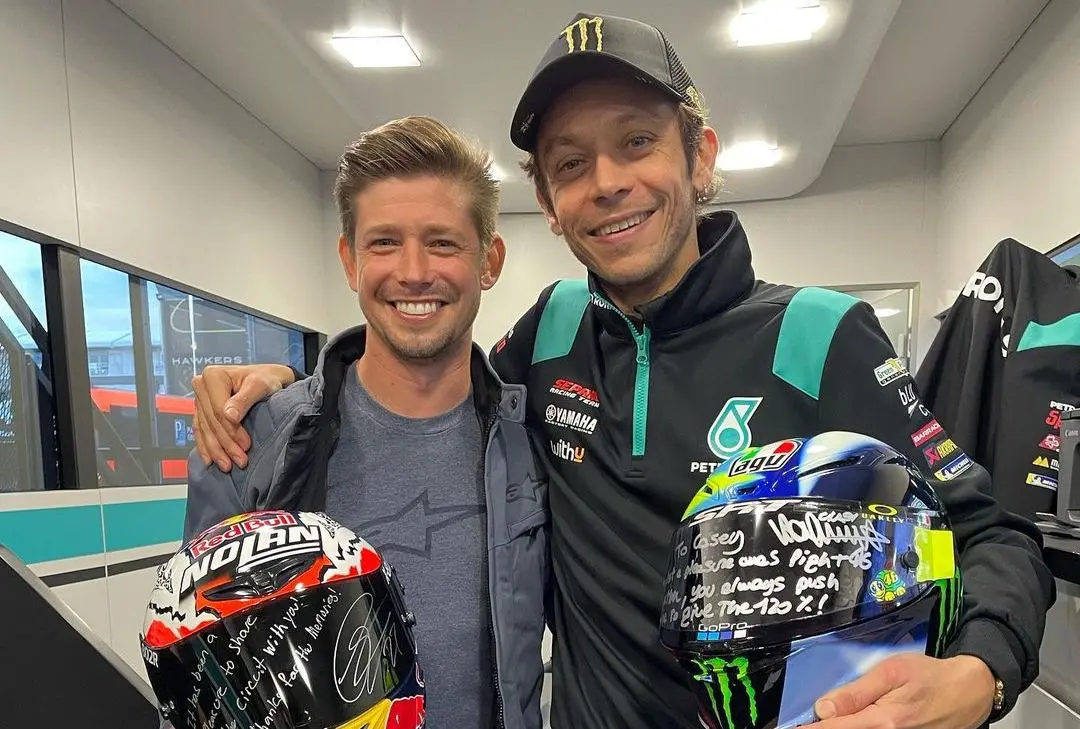 casey stoner e valentino rossi